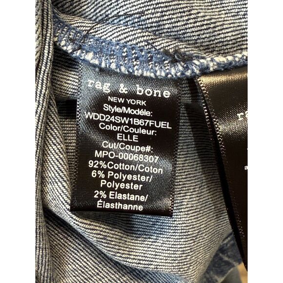 rag & bone Women's WDD24SW1B67FUEL Size 8 Blue Flexi Jasmine Denim Dress NWT - Picture 10 of 10